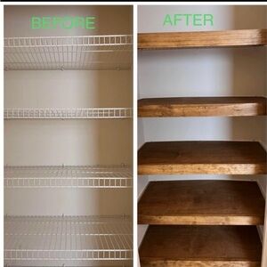 Wood Shelf Covers for Wire Shelves (custom made)